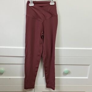 Aerie Maroon Ankle Cropped Pants